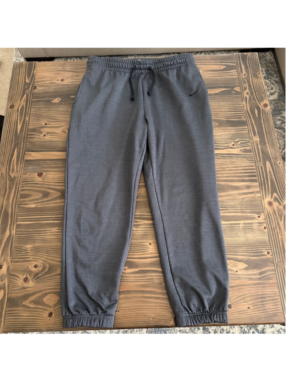 Nike Therma-FIT Joggers Mens L Gray Fleece Sweatpants Athletic Pants